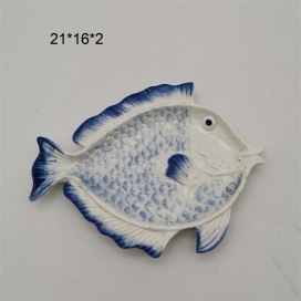 CERAMIC OCEAN PLATE FISH